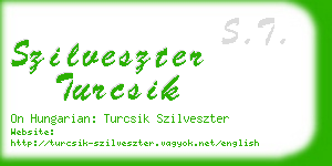 szilveszter turcsik business card